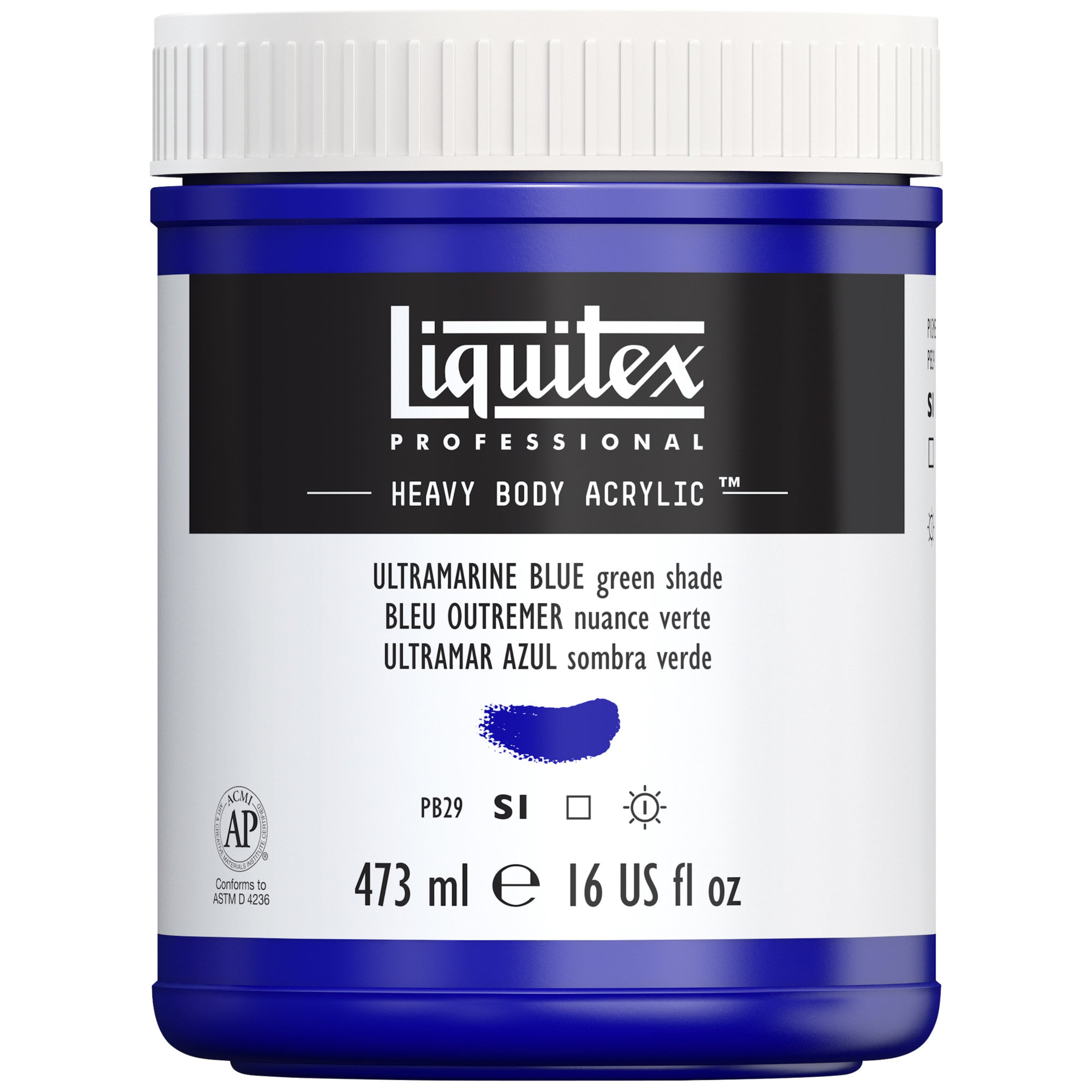 Liquitex Professional Heavy Body Acrylic Color, 473ml, Ultramarine Blue