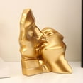 thumbnail image 3 of AMLESO Carved Resin Sculpture rs Figurines Abstract Statue Crafts in Collection Couple Gold, 3 of 8