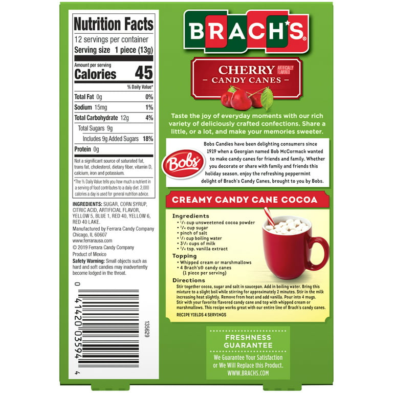 Brach S Cherry Candy Canes 12 Ct 5 7 Oz