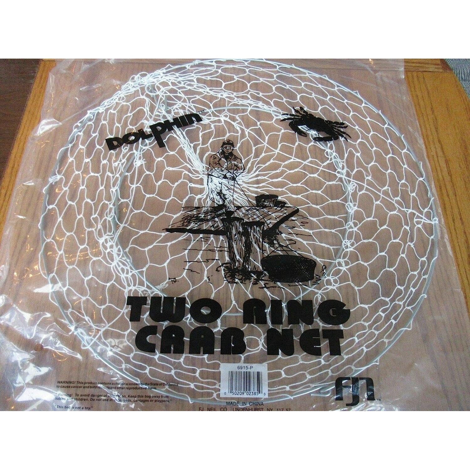 1 Dolphin 2 Ring Crab Shrimp Fish NET Trap PIER Dock Crabbing Fishing Crabs