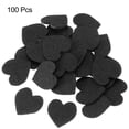 thumbnail image 3 of Felt Heart Shape Heart Valentine's Day Hearts Craft 2.4Inch x 2.4Inch for Party Crafting Art, Black, Pack of 100, 3 of 7