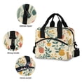 thumbnail image 5 of Lunch Bag Portable Crossbody Meal Bag Cooler Bag Insulated Lunch Bag Food Bag Handheld & Crossbody Design Painting Style Green Plant, 5 of 6