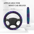 thumbnail image 5 of Balery Purple and Green Glitter print Steering Wheel Covers Elastic Skidproof Steering Wheel Protective Cover Case for Men Women Universal 15 Inches Cars Accessories, 5 of 8