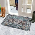 thumbnail image 5 of Boho Blue Vintage Country Patterned Carpet Welcome Doormat for Indoor/Outdoor Entrance Boho Blue Vintage Country Patterned Carpet Decoration Door Mat Kitchen Door Mat Bedroom Doormat 17x30 Inch, 5 of 6