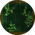 thumbnail image 1 of Ahgly Company Indoor Round Oriental Green Asian Inspired Area Rugs, 6' Round, 1 of 1