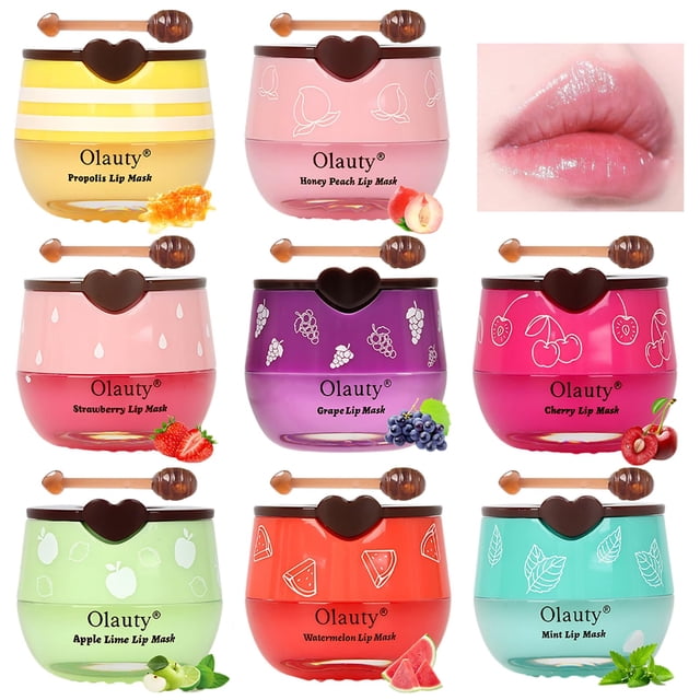 Set de Bálsamos Labiales Lingyun Altar de Miel de Abeja 8 unidades con Extractos Frutales