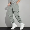 thumbnail image 2 of SRZYMJ Mens Sweatpants Athletic Track Pants Joggers Running Workout Cargo Jogger Pants with Elastic Drawstring Waist and Multiple, 2 of 5