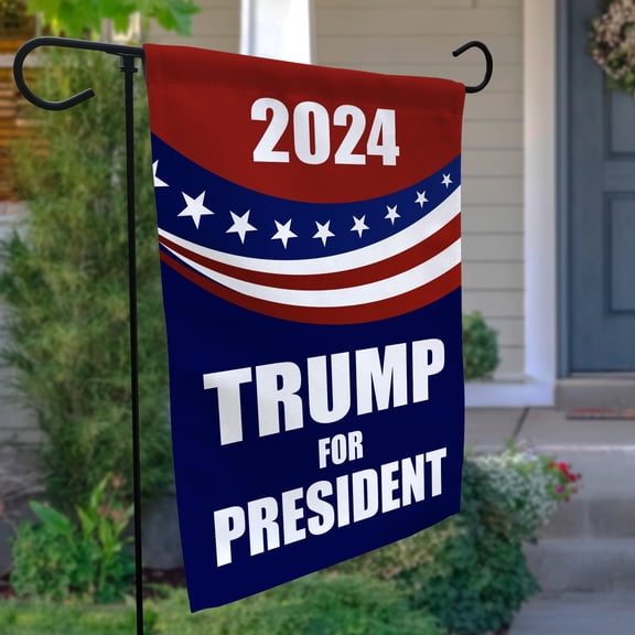 Ashton 12.5" x 18" Polyester Trump for President 2024 Garden Flag, Fade Resistant Durable
