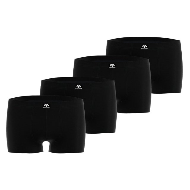 CECEBA Calzoncillos bóxer para hombre, pack de 4 - Convex, ropa interior, logotipo, unicolor Negro XXL (XX-Large)