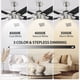 thumbnail image 3 of Ventilador de Techo YITAHOME de 52 pulgadas con Luz y Control Remoto Negro, 3 of 7