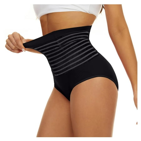 

KDDYLITQ Women Hipster Stretch Butt Lifter Shorts Seamless Panty Boyshort High Waisted Black XS