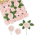 thumbnail image 2 of Cabezas de rosas artificiales de espuma, flores, ramo de novia para boda, decoraciones para el hogar, 2 of 3