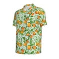 thumbnail image 2 of Balery Tangerine Printed Men’s Short Sleeve Polo Shirt, Midweight Men's Shirt,Golf Polo shirts -Large, 2 of 9