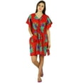 thumbnail image 7 of Bimba Womens Short Cotton Kaftan Caftan With Pockets Beach Coverup/ Sleep Wear, 7 of 7