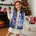 thumbnail image 2 of Pzuqiu Galaxy Wolf Girl Outerwear Vest Size 11-12 Lightweight Zipper Winter Sleeveless Jacket with Pockets Fleece Soft Warm Sleeveless Jacket for Spring Fall Outfits for Girls, 2 of 7