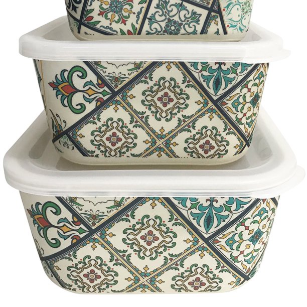 California Basics Extra Large Bamboo Food Containers (Mandala