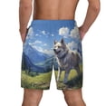 thumbnail image 4 of Goofa Blue Sky Dog Printed Men's Swim Trunks Board Shorts Quick Dry Mens Swimming Trunks with Compression Liner,Breathable Fit Hawaii Beach Shorts-Medium, 4 of 9