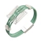 thumbnail image 5 of Brazalete multicapa para mujer, brazalete falso, hecho a mano Verde, 5 of 8