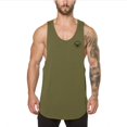 thumbnail image 1 of Ropa de gimnasio de marca, camisetas de algodón, canotte, culturismo, camiseta sin mangas con tirantes, camiseta de fitness para hombres, chaleco sin mangas para chicos musculosos, camiseta sin mangas Tan Jianjun unisex, 1 of 2