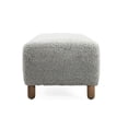 thumbnail image 3 of Grey Polyester Upholstered Bench - Robust Pine Frame - Home Office Use - Relaxing Seating Option, 3 of 6