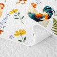 thumbnail image 5 of Erosebridal Rooster Bed Spread Queen for Girls, Wildflower Field Queen Coverlet Set, 3-Piece 1 Quilt and 2 Pillowcases, 5 of 7