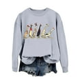 thumbnail image 1 of WEAIXIMIUNG Chandail en Molleton pour Femmes Tendance avec Col Chandail en Molleton de Noël pour Femmes Imprimé Animal Ferme, 1 of 4