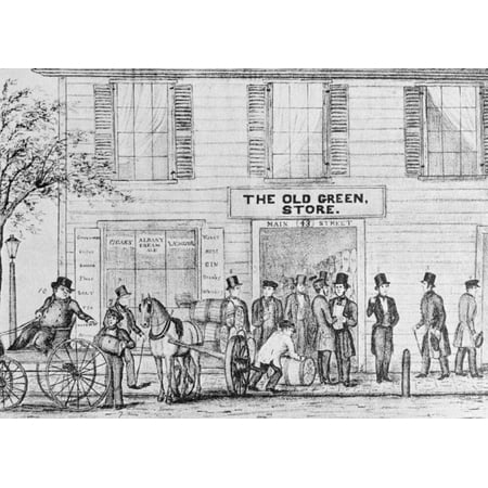 Country Store, 1847. /Nstore Selling West India Goods In Worcester, Massachusetts. Lithograph, American, 1847. Poster Print by Granger (Best Selling Items In India)