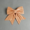 thumbnail image 6 of yulier Christmas Glitter Bow Christmas Tree Decorations Xmas Wreath Garland Ornaments Gift Wrap Bows, 7.87" x 6.69", Orange, 6 of 6