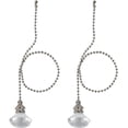 thumbnail image 1 of Beauty Crystal Clear Crystal Ball Prism 2 Pieces Dazzling Crystal Ceiling Fan Pull Chains 12.5 inch (Crystal Diamond), 1 of 4