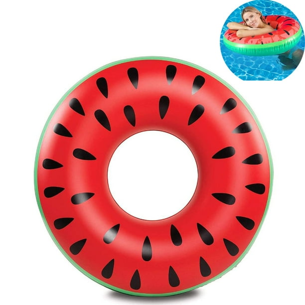 Anillo de natación para adultos Anillo de natación Sandía Melón Anillo de natación rojo Anillo de natación Anillo de agua Colchón de aire Juguetes acuáticos Piscina Estera flotante Jormftte LL-1591