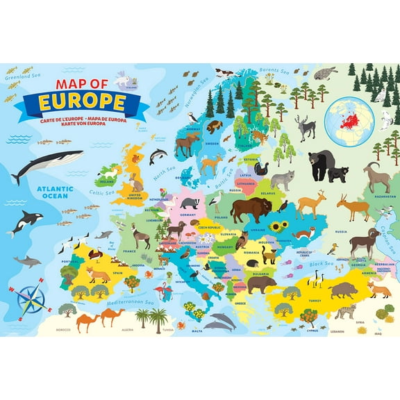 Illustrated Map of Europe