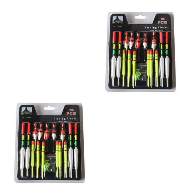 Greeniant 15 unidades/juego de boyas de pesca de plástico para pesca con caña, accesorios para aparejos de pesca fluctuantes portátiles 2Conjunto