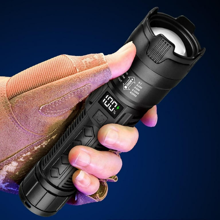 brightest small rechargeable flashlight Rechargeable Flashlight Super Bright LED Flashlight Bright High Lumens Mini  Flash Light Pocket Size Small LED Flashlight for Hiking Camping Emergency  Christmas Gifts for Men