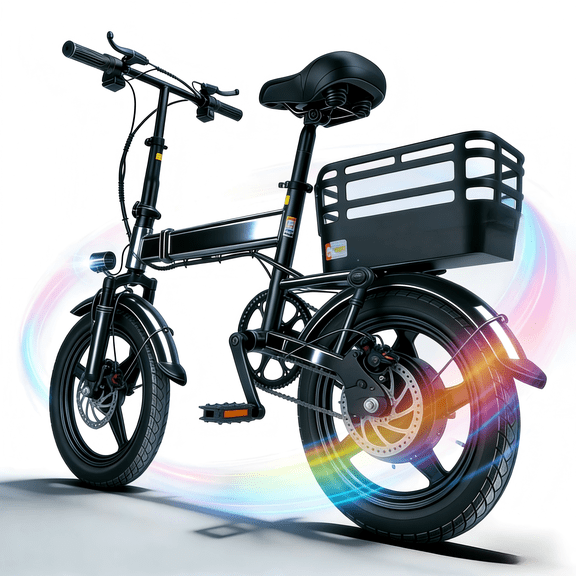 14" Electric Bike for Adults and Teens 14 ,500W Motor Folding Ebike,20MPH,18-32Miles Range,Integrated 36V12Ah Battery,E-Mountain Bike,Dual Disc Brakes, Commuting/City,UL 2849