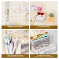 thumbnail image 4 of Vivin Desk Organizer, Small 2 Drawer Unit and Pen Holders, Multi-Purpose Pegboard organizer For Home Office, Cream, 4 of 7
