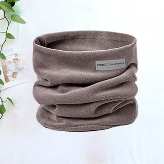 Duoif Neck Warmer, Winter Men's Household Plus Warm Neck Protector Solid Color Neckband Scarf Men A