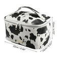 thumbnail image 4 of Unique Bargains Make Up Bag Cosmetic Travel Bag Organizer Bag Faux Leather Black White, 4 of 7
