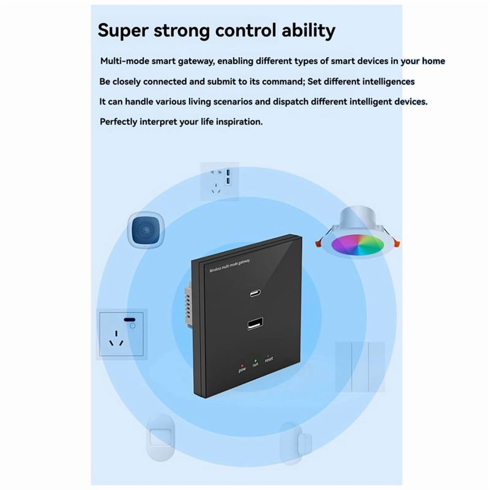 Tuya ZigBee Multi-Mode Wall Gateway Hub Smart Home WiFi Bridge Bluetooth Mesh Smart Life Remote Control Works