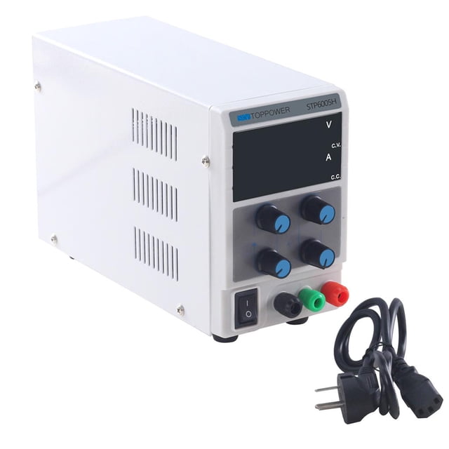 Fuente de alimentación DC digital ajustable Precision Variable Digital Lab 30V/60V, 3A-10A EU 60V 5A de 4 dígitos Yotijar Fuente de alimentación regulada