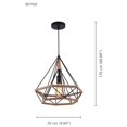 thumbnail image 2 of Xtricity - Pendant Light, 9.84 '' Width, From Mynx Collection, Black, 2 of 3