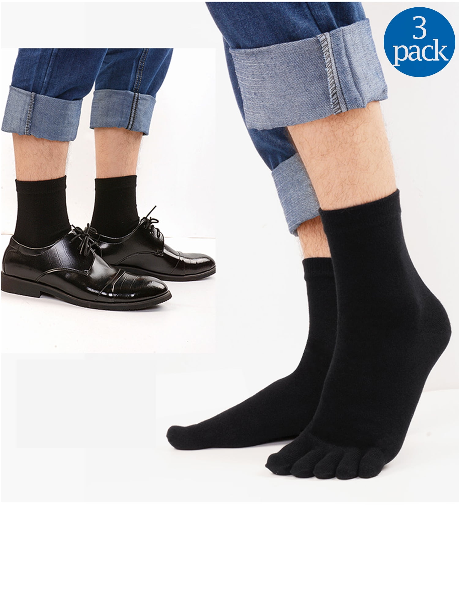 Socks Toes Mens Crew Feet Socks 10-Pack Covers Glove Finger Fingers Cold