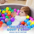 thumbnail image 7 of YUFER 100 Count Plastic Soft Ball Pit Balls Colorful Phthalate Free BPA Free Baby Toddler Play Balls for Kids Toddlers 2.2", 7 of 7