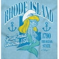 thumbnail image 2 of Rhode Island RI Mermaids Smurfette Men's Graphic T Shirt Tees Brisco Brands S, 2 of 6