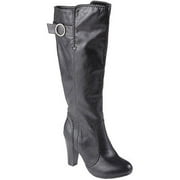 Brinley Co Women's Round Toe High Heel Tall Boots