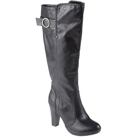 Brinley Co Women's Round Toe High Heel Tall Boots