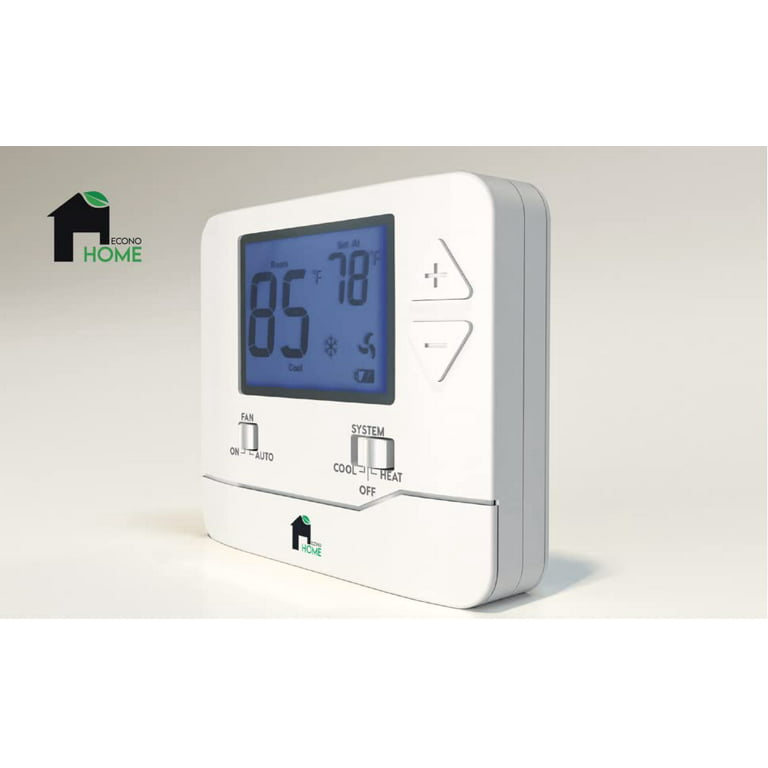 EconoHome Non-Programmable Thermostat for Home - Heat & Cooling Temperature  Control - Easy to Install - Digital Thermostat for Central Gas, Oil,  Electric Furnaces, Single Stage Systems 
