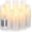 Pure White, variant on Merrynights Flameless Pillar Candles Modern White Acrylic LED Battery Operated with Remote Control and Timer 9-Piece Set