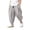 Gray, variant on LYHaoo Boys Washed Crinkle Jogger Pants, Summer Casual Loose Fit Trousers For Kids School Daily Wear(Black)