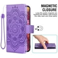 thumbnail image 3 of Compatible with Samsung Galaxy S20 FE 5G 6.5 inch Wallet Phone Case and Tempered Glass Screen Protector Flip Credit Card Holder Stand Cell Cover for S 20 EF UW 2022 S20FE5G Fan Edition 4G G5 Purple, 3 of 9