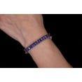 thumbnail image 4 of Women Emerald cut topaz,Sapphire,CZ Tennis Bracelet,silver bracelet for mom wife Gift, 4 of 5